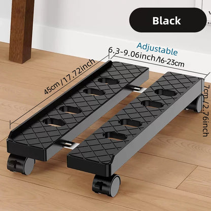 Adjustable Computer Tower Stand with Cooling Fan  Mobile CPU Holder 4 Rolling Casters  PC Floor Cart PC Riser Under Desk CPU