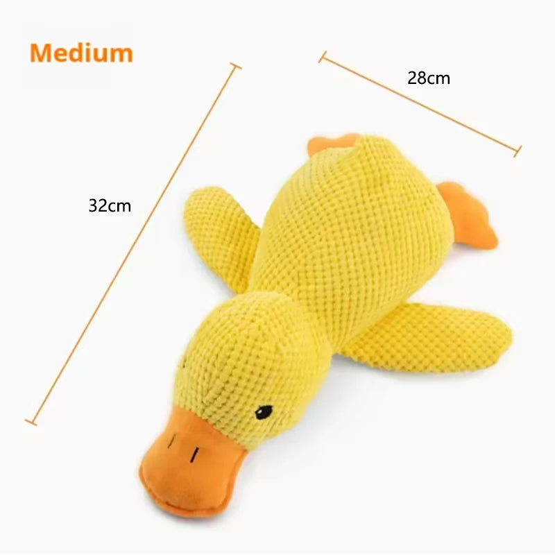 Yellow Duck Squeaky Plush Toy for Dogs