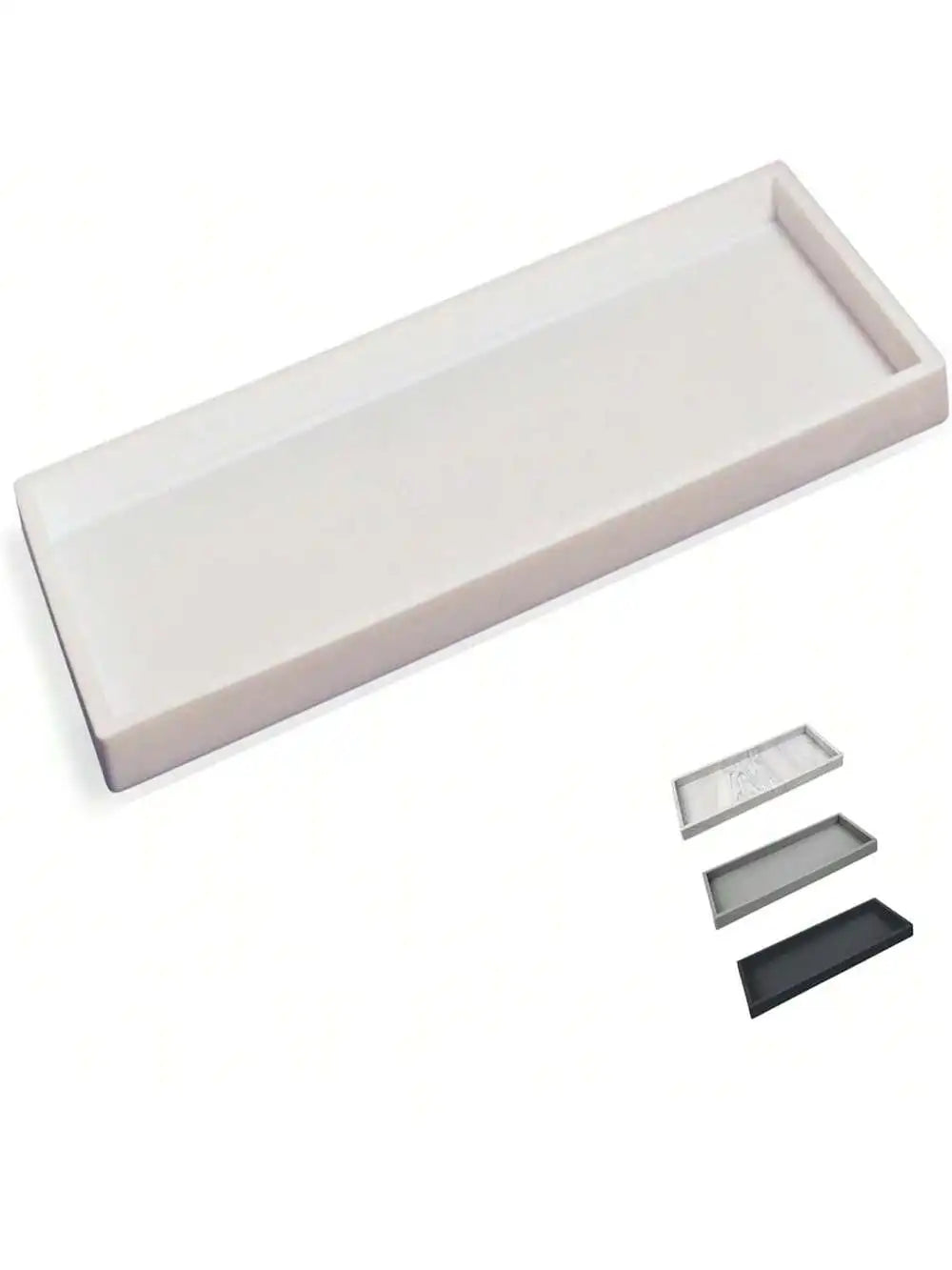 1 Pack Bathroom Tray Soft Silicone Jewelry Tray Dressing Table Decorative Bathroom Tray Organizer Suitable for Dressing Tables