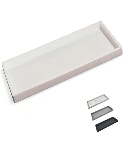 1 Pack Bathroom Tray Soft Silicone Jewelry Tray Dressing Table Decorative Bathroom Tray Organizer Suitable for Dressing Tables