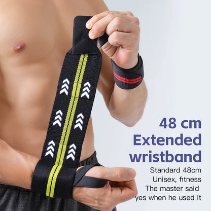 1/2 Piece- Wristband Wrist Support Brace Straps Extra Strength Weight Lifting Wrist Wraps Bandage Fitness Gym Training