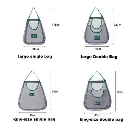 Reusable Storage Bags Kitchen Hanging Mesh Bag Home Fruit And Vegetable Storage Net Bag For Ginger Garlic Potatoes Onions