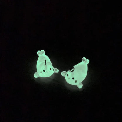 1 pc Cute Resin Seal Animal Pendant Phone Charm Strap, Glow in the Dark, Kawaii Mobile Phone Decorative Accessory