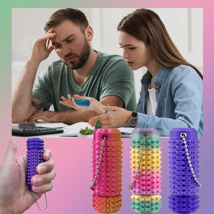 New small painful fingertip pocket mini spiky ball keychain stress-relief key pendant to reduce anxiety