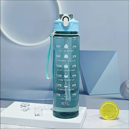 800ml Leakproof Sports Water Bottle with Time Scale
