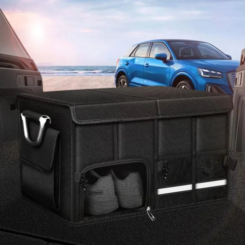 Foldable Waterproof Oxford Cloth Trunk Storage Box Large Capacity Car Organizer Portable for Camping Fishing Travel Accessories