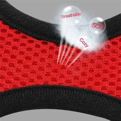 Adjustable Mesh Pet Harness with Leash, Polyester Vest Type Walking Strap for Small Medium Cats Dogs