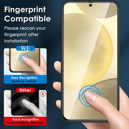 2+2 Fingerprint Scanning Glass for Samsung S25 S26 S24 S23 S22 S21 Screen Protector for Galaxy S25 Ultra Camera Protector S24 FE