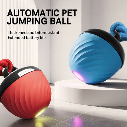 Smart Dog Toy Ball Electronic Interactive Pet Toy Moving Ball Rope USB 3 Modes Automatic Moving Bouncing for Puppy Chew Products