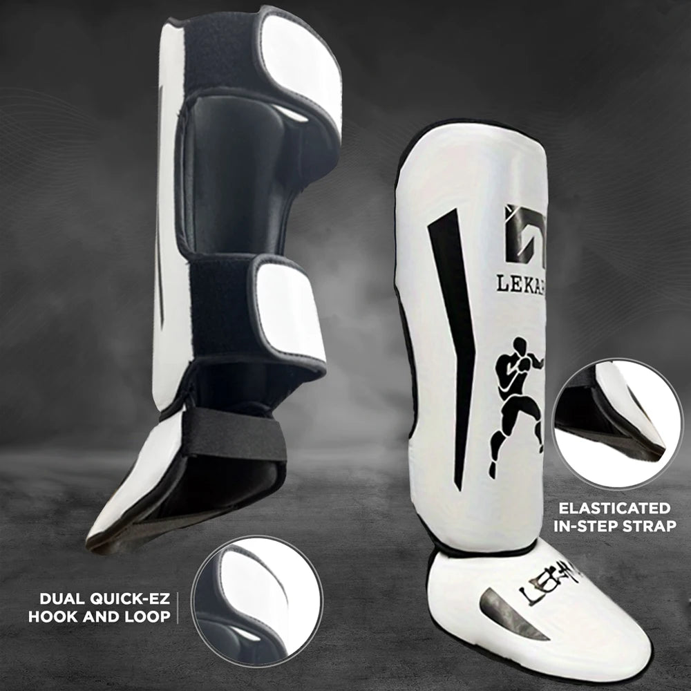 Lekaro Adult Professional Fighting Leg Guards Boxing Shin Guards Fighting Protective Gear Instep Protection Fighting Equipment