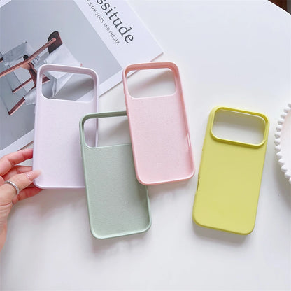 Matte Candy Color Phone Case for iPhone 17 Air 16 16E 15 Pro Max Liquid Silicone Shockproof Protection Skin Feeling Solid Cover