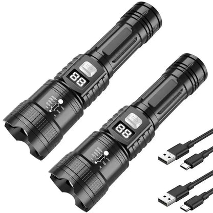 Heinast Super Powerful Portable Torch Strong Light Long Range Flashlight High Power TYPE-C Rechargeable Camping Fishing Lantern