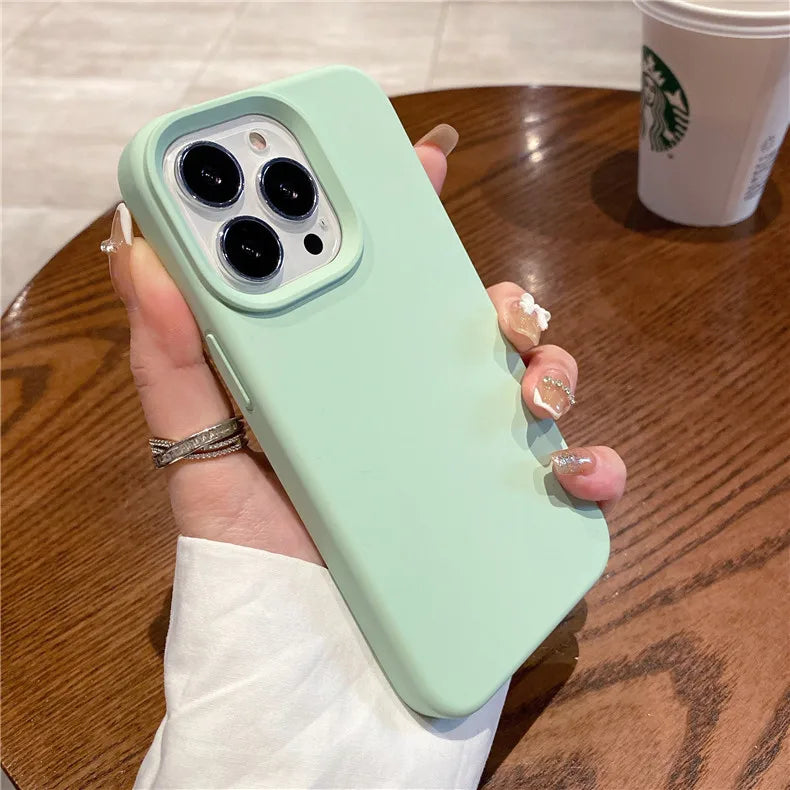 Liquid Silicone Case For Apple iPhone 15 16 14 13 12 11 17 Pro Max 17 Air 16 Plus Phone Original Official Style Protective Cover