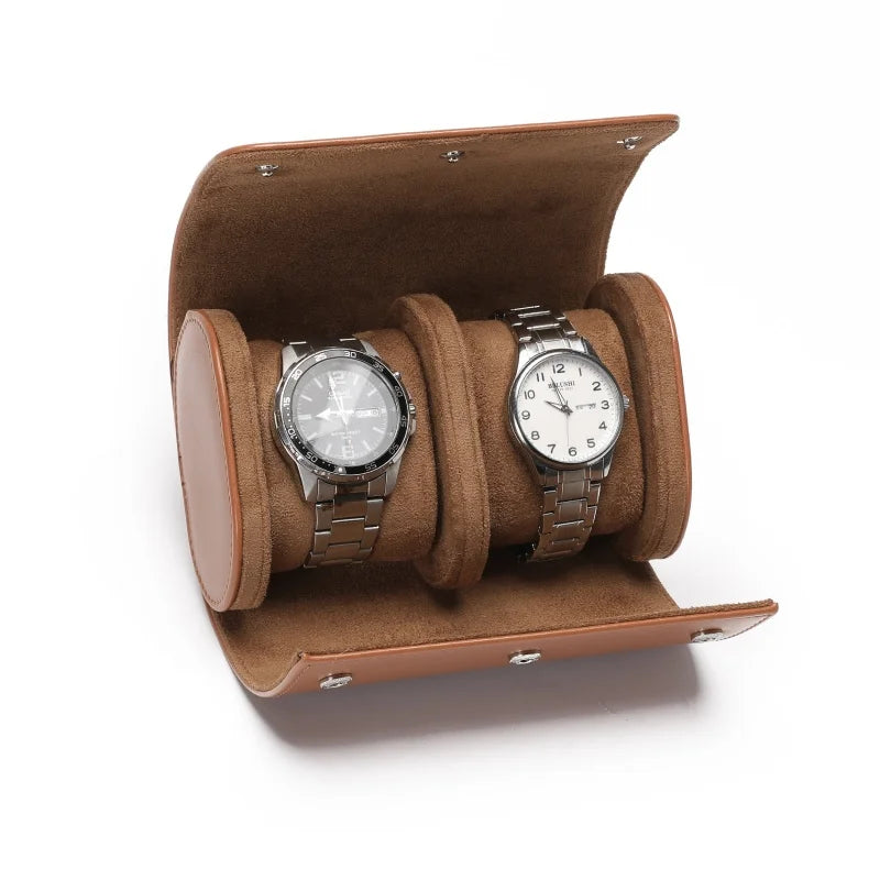 Embers Leather Watch Roll 1 2 3 slots Luxury Genuine Watch Storage Box Travel Bag Watch Case Gift Box Watch Pouch\]p;