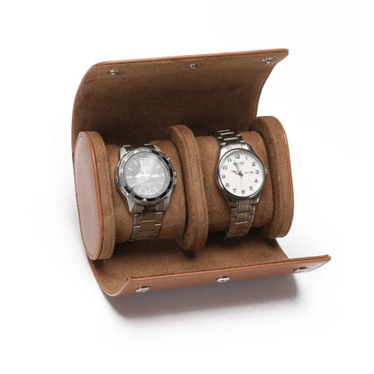 Embers Leather Watch Roll 1 2 3 slots Luxury Genuine Watch Storage Box Travel Bag Watch Case Gift Box Watch Pouch\]p;