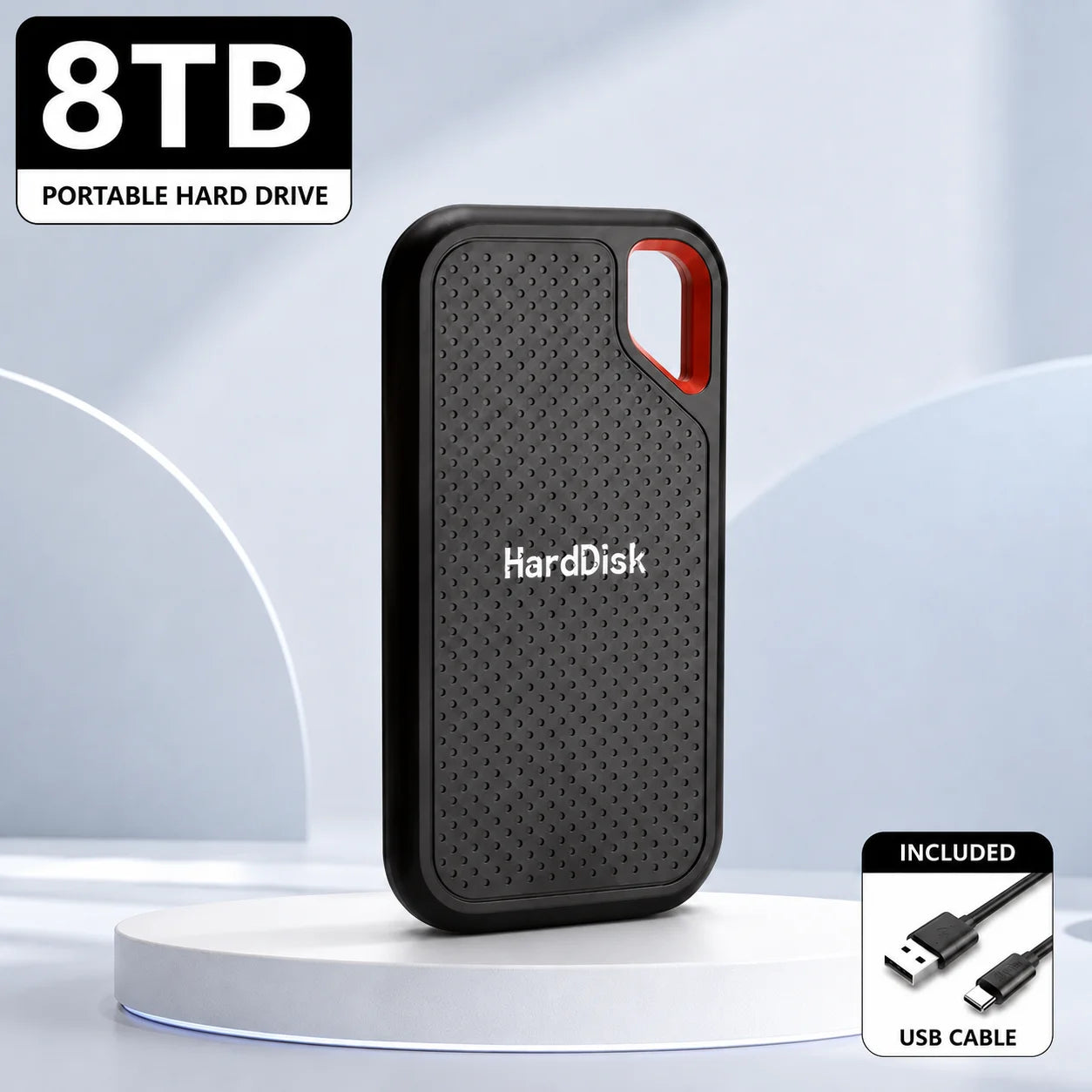 1TB External Hard Drive 2TB Portable SSD USB-C Fast Storage Disk for Laptop Mac PC Phone Photo File Backup