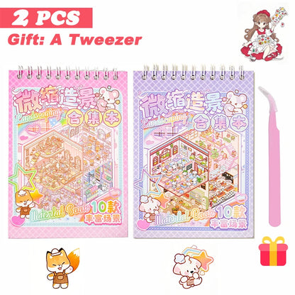20Pcs 20in1 3D Cartoon Sticker Book | DIY Scenes Creative Gift for Kids, Portable Sticker Album for Birthday Christmas Crafts