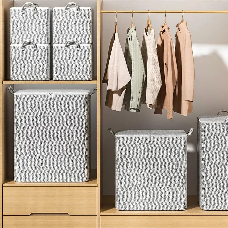 Large Non-Woven Storage Bag – Zipper Wardrobe Organizer