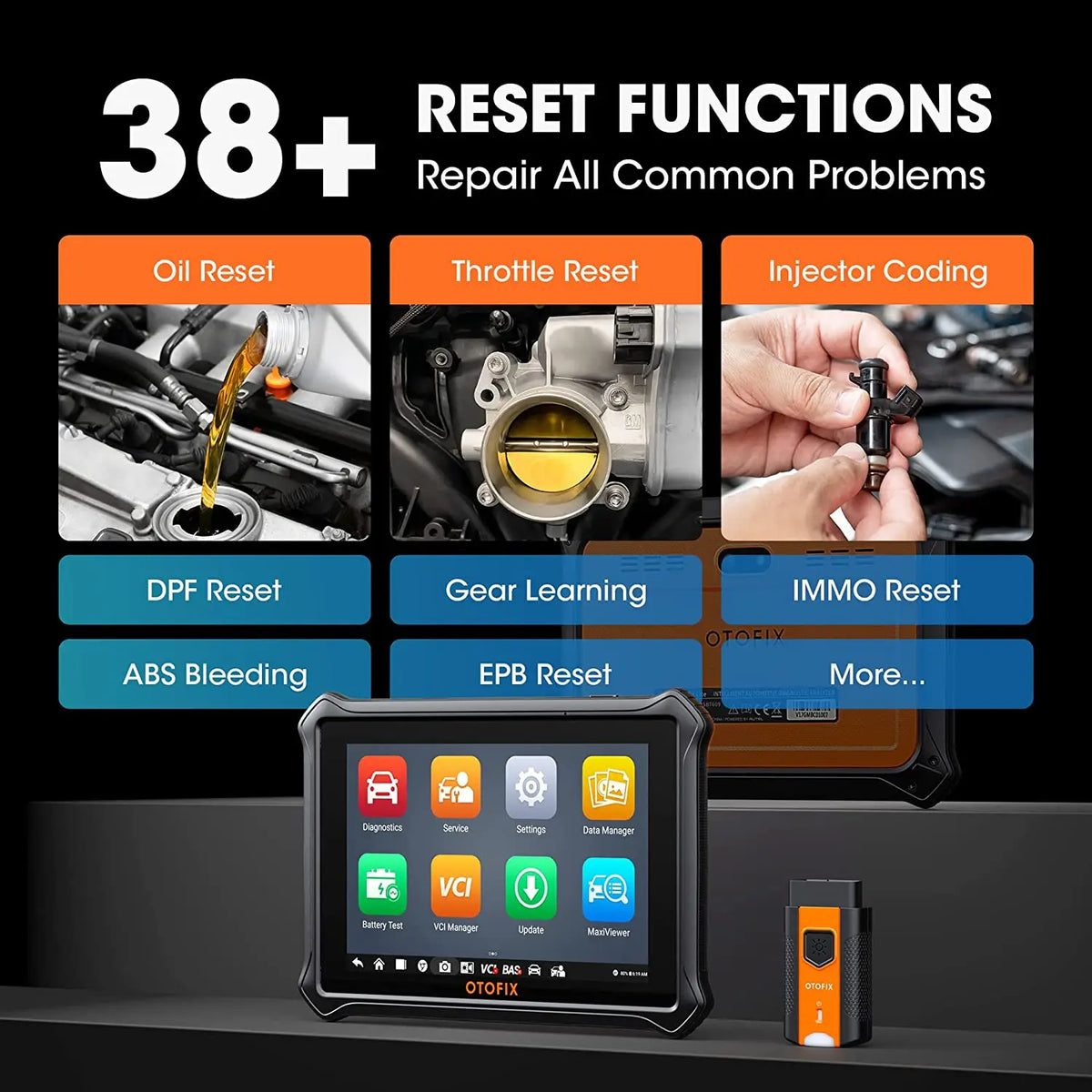 OTOFIX D1Lite Bluetooth Car Diagnostic Tool OBD2 Scanner Bi-Directional Automotive Scan Tool 2 Years Free Update Active Test