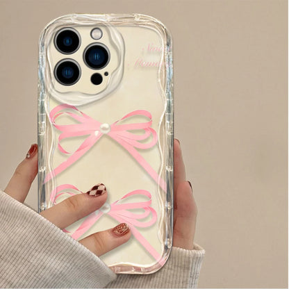 Bowknot Heart iPhone Case – Shockproof Silicone Cover