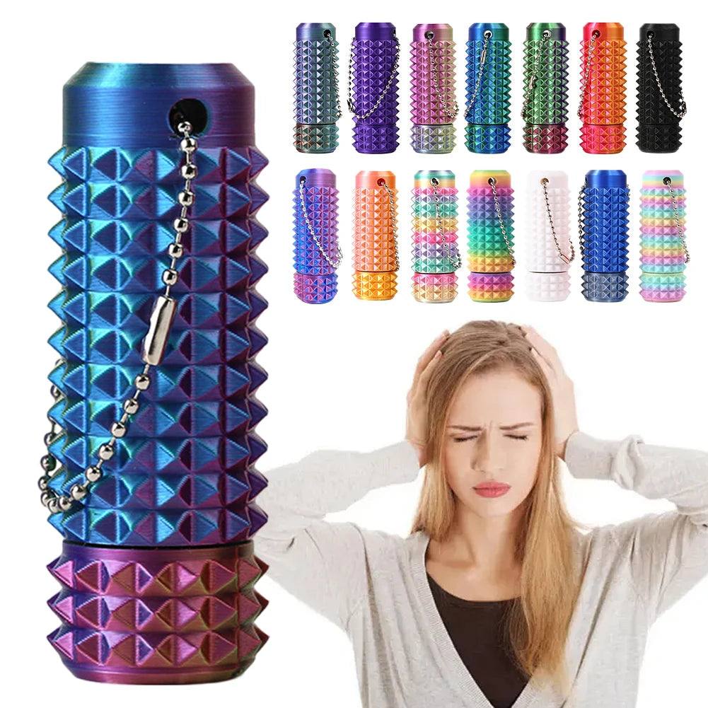 New small painful fingertip pocket mini spiky ball keychain stress-relief key pendant to reduce anxiety