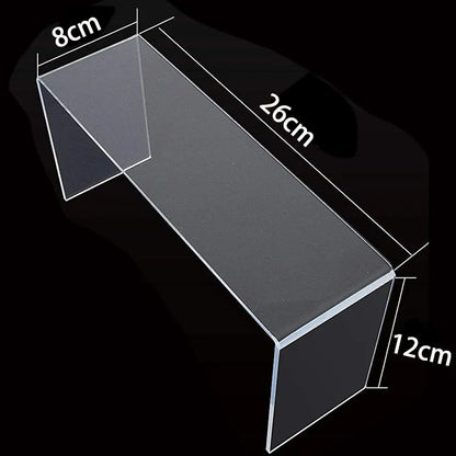 U Shape Acrylic Display Riser Stand, Clear Jewelry Display Riser Shelf Showcase For Dessert Cupcake Shoes Anime Figure Display
