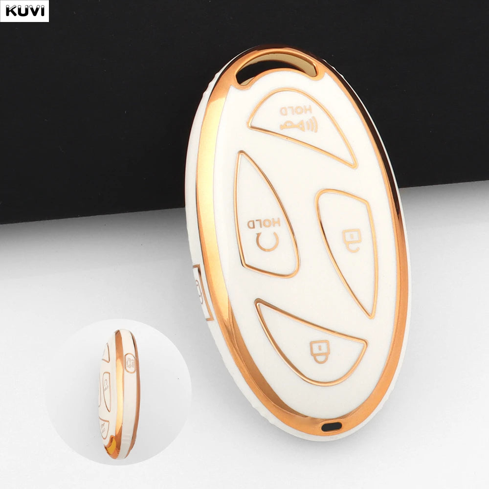 For Hyundai IONIQ 6 New Grand Prix GN7 Kona 5 7 Buttons Fashion TPU Car Remote Key Case Cover Protected Keychain Fob Accessories