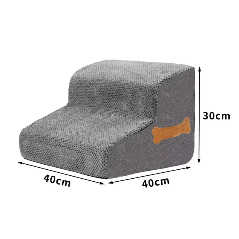 Pet 2/3 Steps High Density Foam Dog Secure Stairs Ramps Non-Slip Pet Steps for Older Dogs Pet with Joint Pain Sofa Bed Ladder