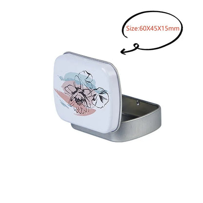 New Square Tin Storage Box – Silver Metal Box for Jewelry, Coins, Keys & Candy