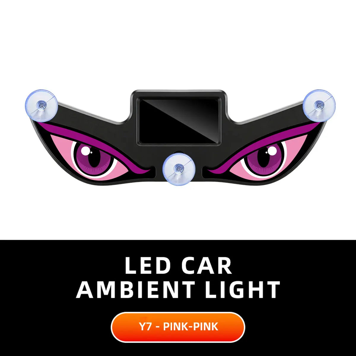 Solar Powered Car Neon Light Wireless Cool DEMON EYE Led Ambient Light Suction Cup USB Rechargeable Atmosphere Breathing Lamp