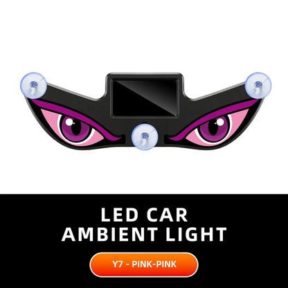 Solar Powered Car Neon Light Wireless Cool DEMON EYE Led Ambient Light Suction Cup USB Rechargeable Atmosphere Breathing Lamp