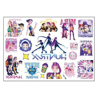 Hot K-pop Birthday Party Favors Cartoon Kids Gift -Reusable Straw Stamp sticker Bracelet Keychain Pin Badge Game Reward Souvenir
