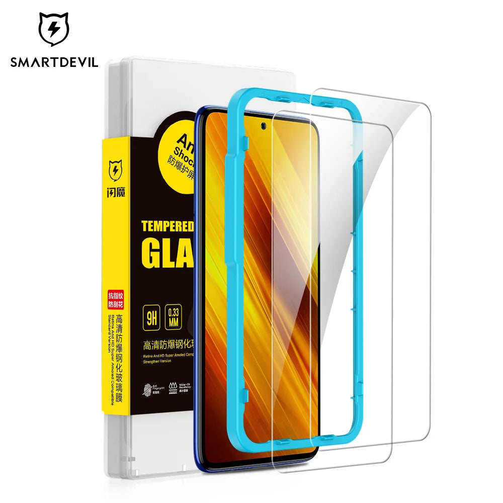 SmartDevil Tempered Glass for Xiaomi POCO F8 Pro F7 F5 F6 X7 Pro F4 Screen Protector for Poco X8Pro Max HD Protective Glass Film