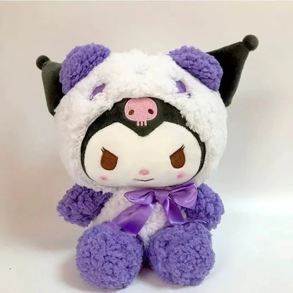 =New Kawaii 25cm Sanrio Plush Toy Jade Dog Kuromi Dressing Doll Doll Plush Toy Stuffed Animal Patung Dolls Birthday Gift