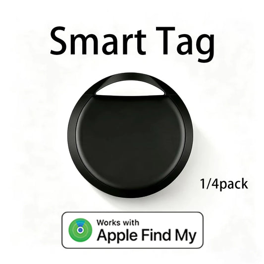 1/4 Pack Smart Tag for Apple Find My – Bluetooth Item Tracker with Left Behind Alert & Loud Beep for Keys Wallet Luggage Finder