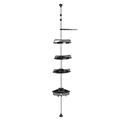 Stainless Steel Bathroom Corner Storage Rack Telescopic 4 Layer Shower Organizer For Shampoo Shower Gel Punch-Free Bathroom Rack