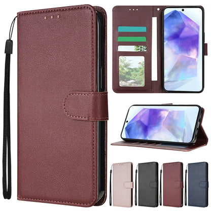 Wallet Flip Leather Case for Samsung Galaxy A Series – Card Slots, Stand, and Magnetic Closure