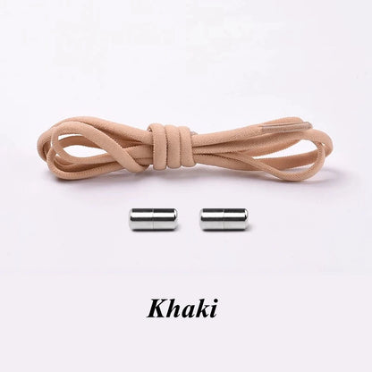 1Pair No tie Shoelaces Round Elastic Shoe Laces For Kids and Adult Sneakers Shoelace Quick Lazy Laces 21 Color Shoestrings