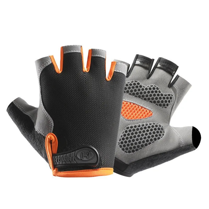 Gym Gloves Women Men Weightlifting Dumbbell Fitness Sport Training Exercise Gloves Non Slip Breathable Fingerless Cycling Gloves
