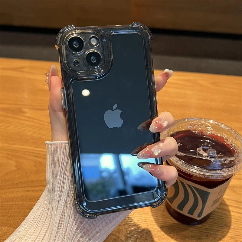 Clear Shockproof iPhone Case — Transparent Bumper Cover