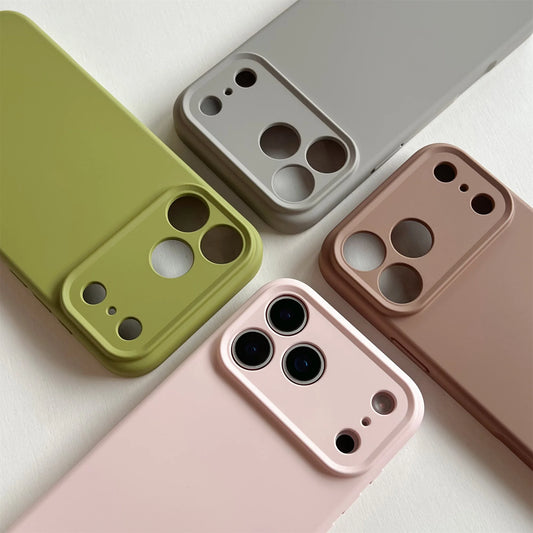 Shockproof Bumper For iPhone 17 Air New For iPhone 17 Pro Max Case For Apple iPhone 17 Pro Cover Yellow Liquid Silicone Rubber