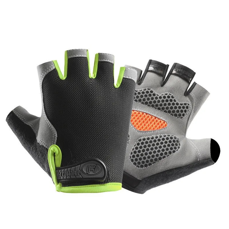 Gym Gloves Women Men Weightlifting Dumbbell Fitness Sport Training Exercise Gloves Non Slip Breathable Fingerless Cycling Gloves