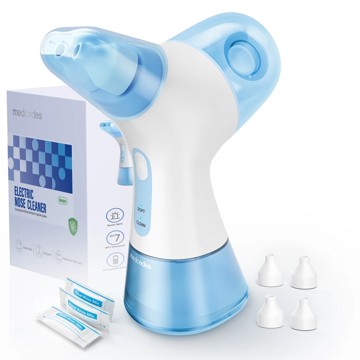Nasal Irrigation System Sinus Rinse Machine with Water Tank & Waste Collection Tank - Nose Cleaner for Sinus,Allergy Relief