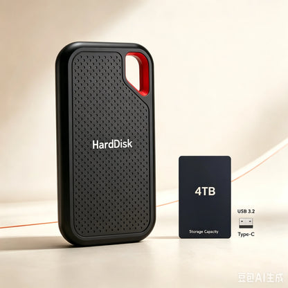 Light Pocket External Hard Drive1TB Hard Disk Storage Device Compatible SSD for MAC PC