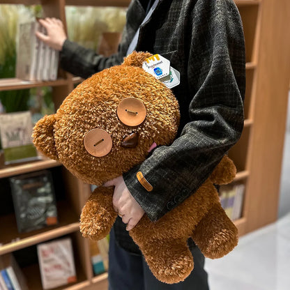 Minion TIM Bear Plush Toy Fluffy Bobs Teddy Bear Plushies Pillow Cute Bear Doll Bag Pendant Children's Room Decor Xmas Kid Gift