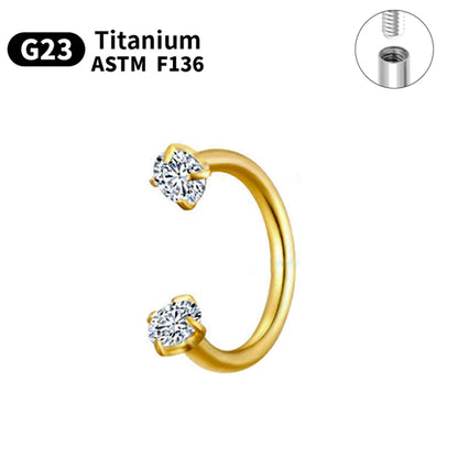 G23 Titanium Piercings Labret Stud Kit – 1/5/10pcs Lip, Nose, Eyebrow, and Cartilage Body Jewelry