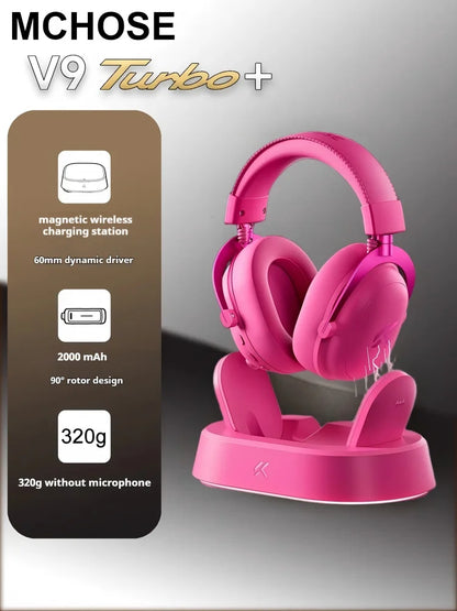 Original MCHOSE V9 PRO Music Esports Gaming Headphones 3-mode Wireless Noise Reduction Mic Customized Head-mounted