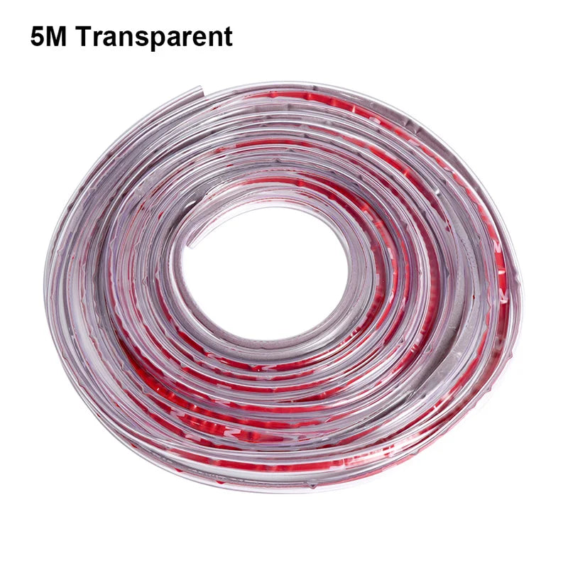 5M Car Door Edge Rubber Scratch Protector Strips Car Styling Mouldings Protection Side Doors Moldings Adhesive Scratch Tools New