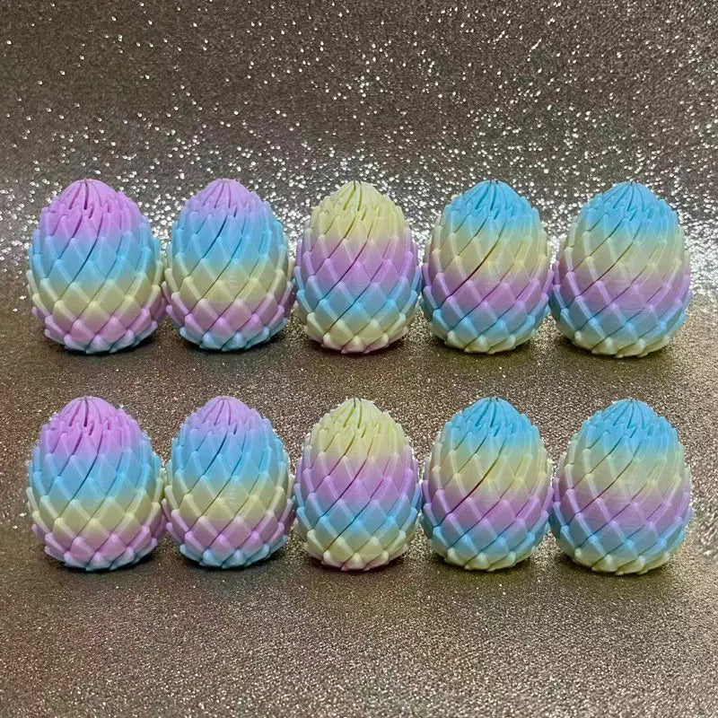 3D Printing Dragon Egg Stress Relief Model, Deformable Twist Egg, Creative Stress-Relief Gadget Desk Ornament