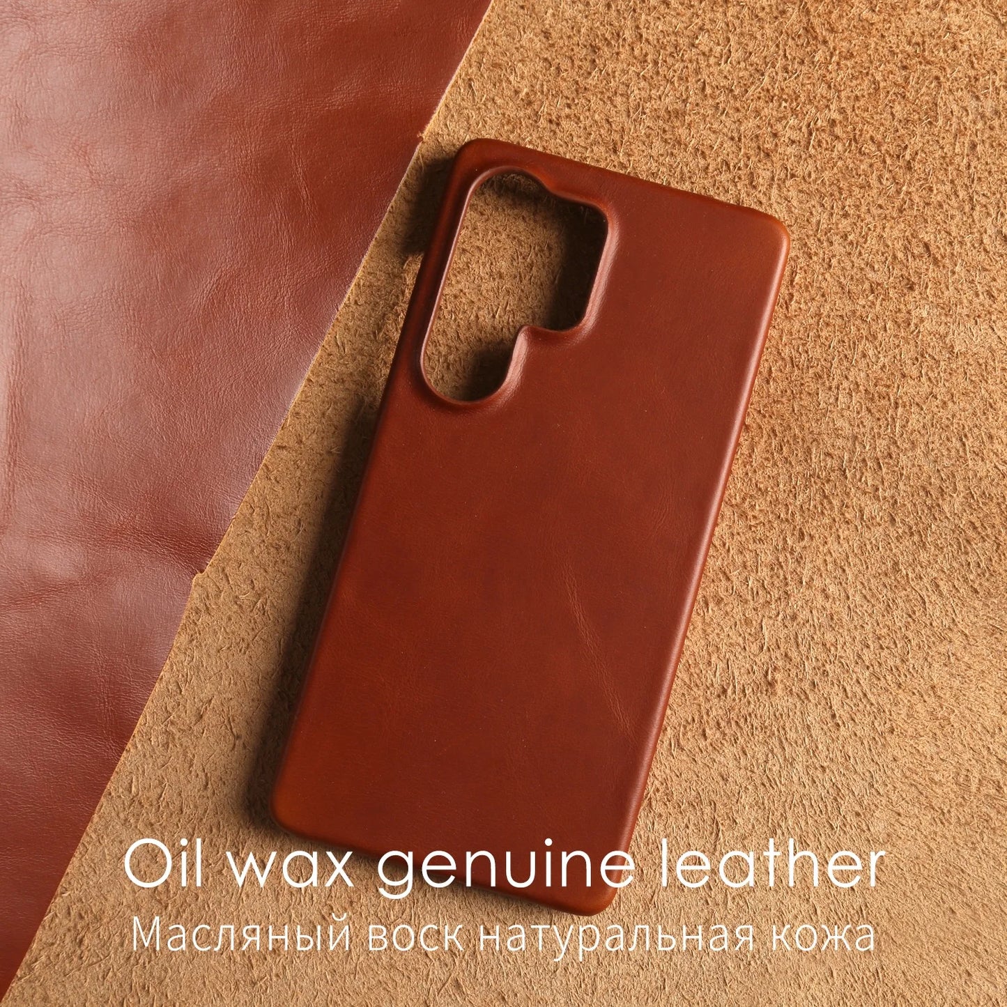 Natural Cowhide Genuine Leather Case For Samsung Galaxy S25 Ultra S26 S24 S23 S22 S21 Business Protective Back Cover Phone Cases